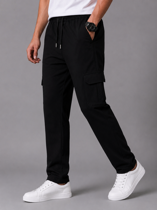 Classic Cargo Track Pant – Black