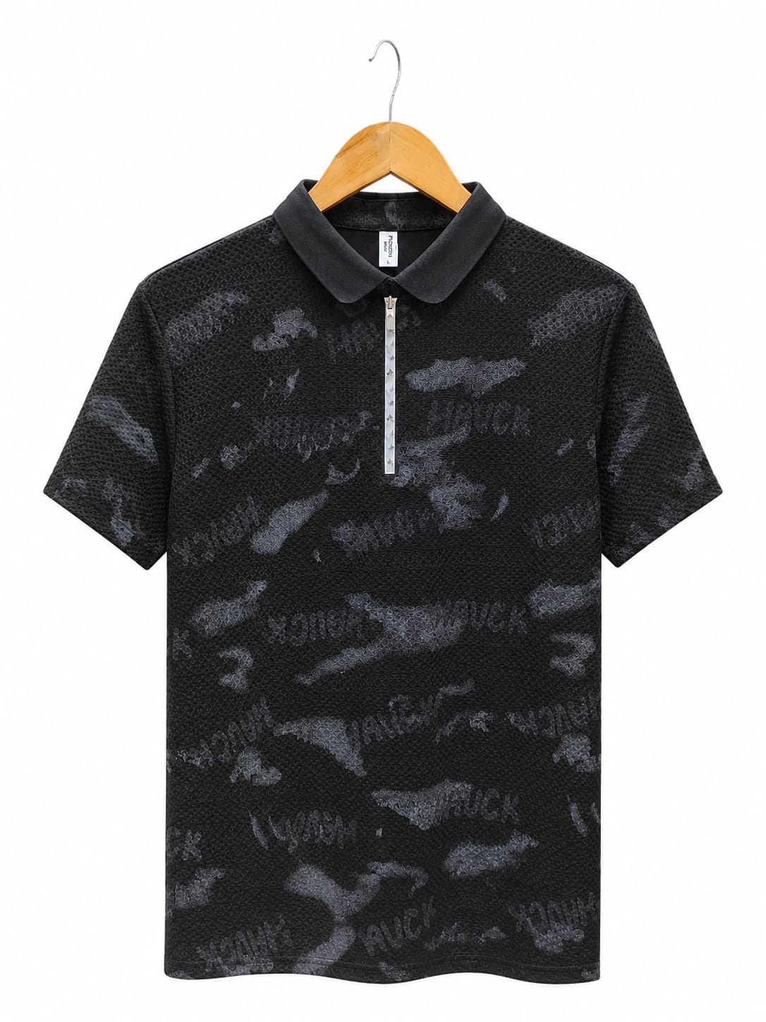 Midnight Camo Half-Zip Polo